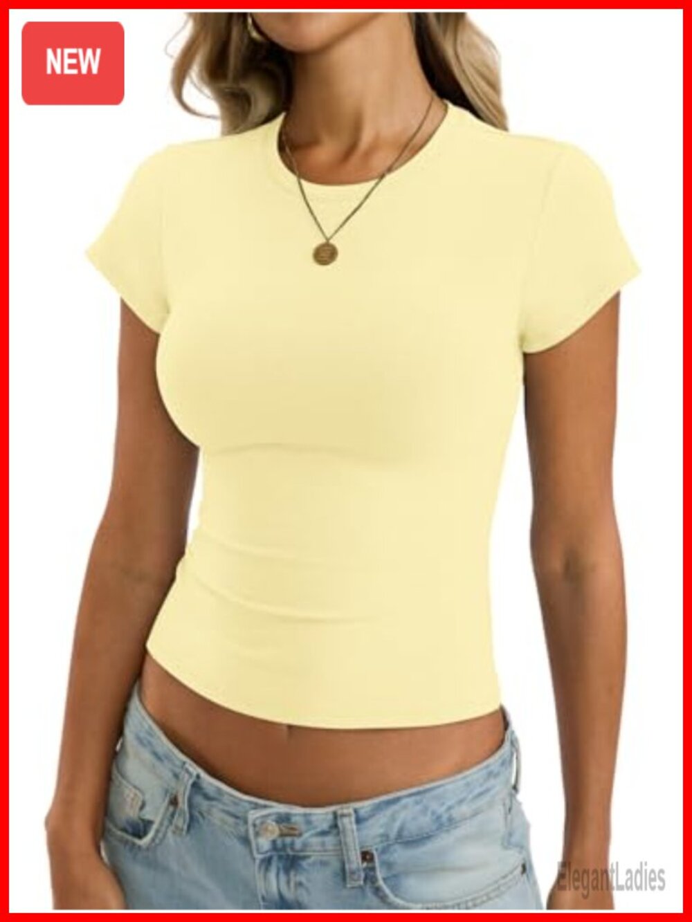 Womens Cotton Crop Top Fitted Crew Neck Cap Sleeve Basic Tee Summer Gym Workout